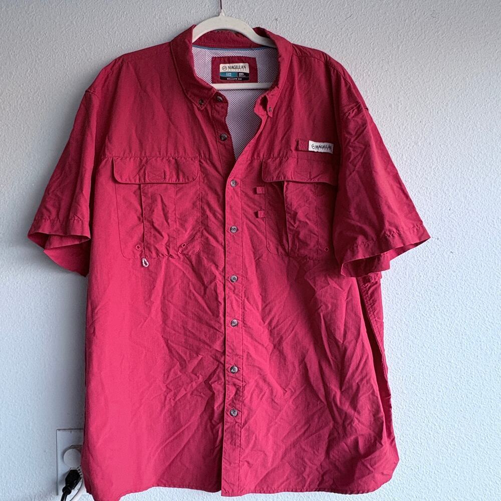 Magellan Outdoors Red Fish Gear fishing shirt in size 2XL GORPCORE